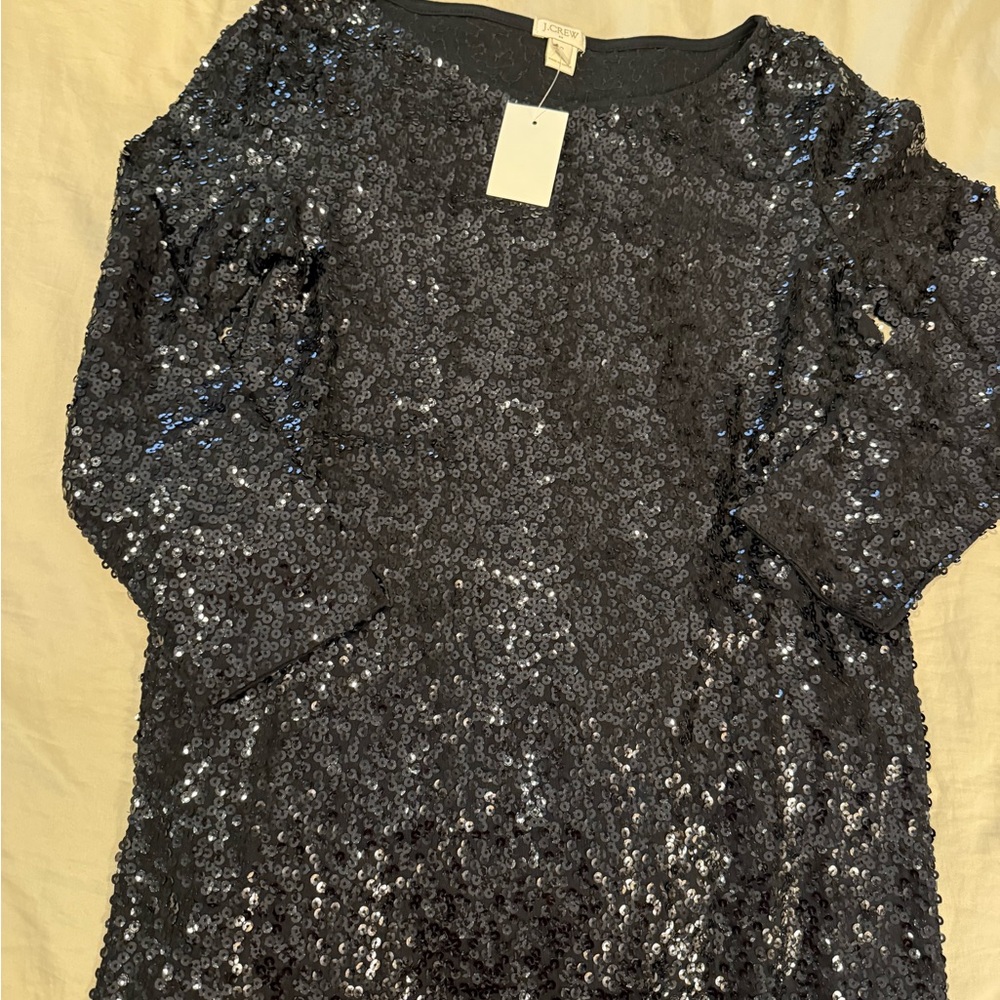 J. Crew Black Sequin Top